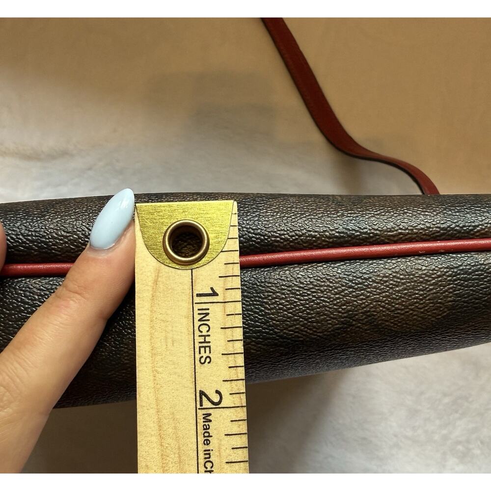 Coach Crossbody Bag Red Black Brown C2132-C1554 - Picture 10 of 10